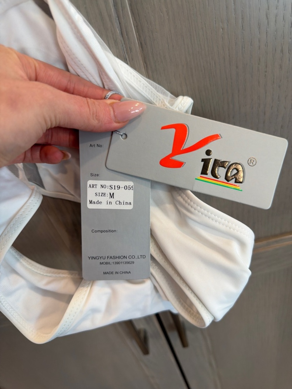 NWT White Strappy Cutout One-Piece Swimsuit - Picture 4 of 4